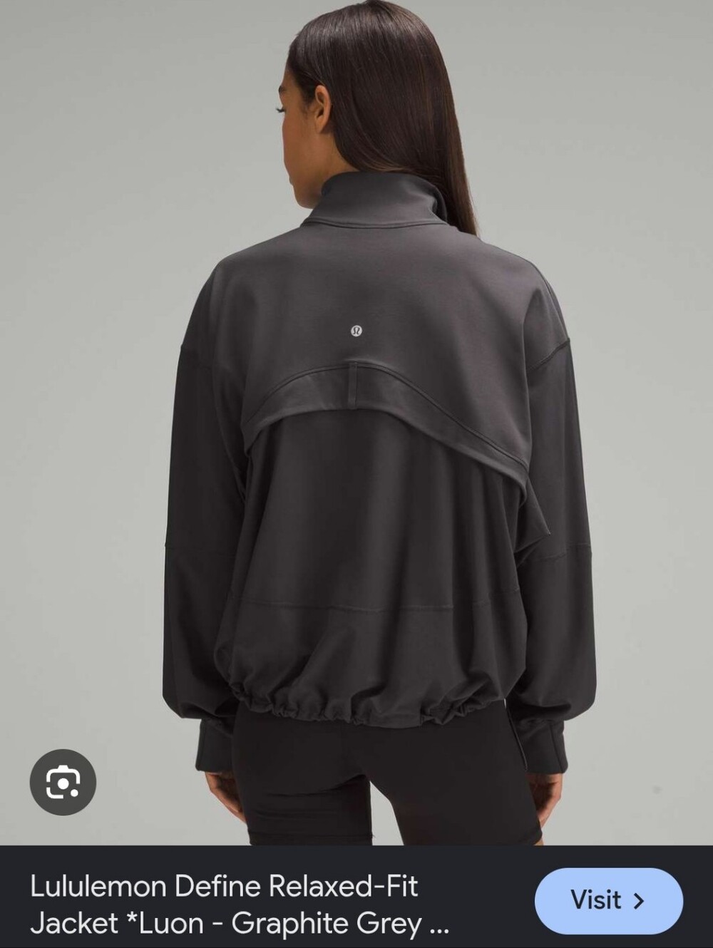 lululemon athletica Relaxed-Fit Bomber Jacket in Graphite Grey with Pockets